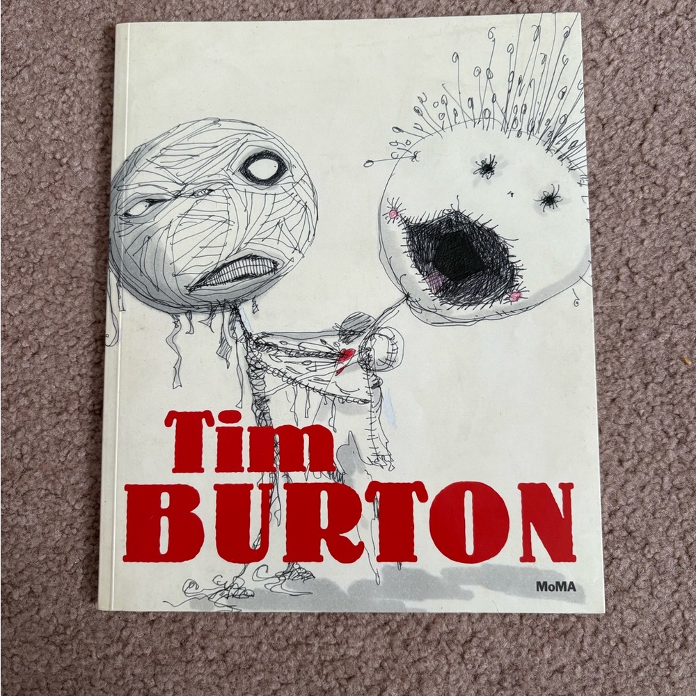 MoMA Tim Burton Art Book with Red and Gray Cover